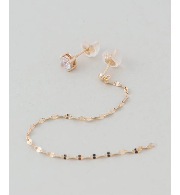 SLOBE IENA「SLOBE アシンメトリーピアス K10」|ピアス|