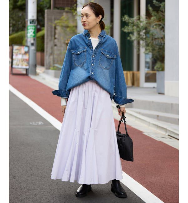 SLOBE IENA「《予約》切り替えボリュームスカート」|スカート|