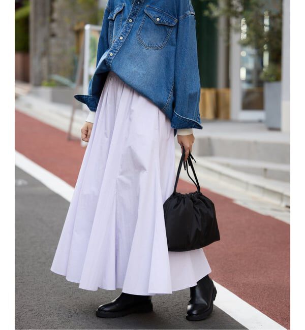 SLOBE IENA「《予約》切り替えボリュームスカート」|スカート|