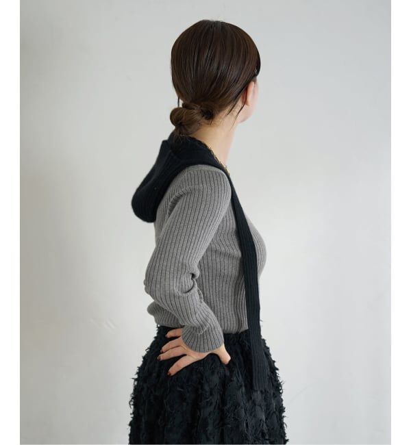 IENA「EXメリノリブ クルーネックプルオーバー」|ニット・セーター|