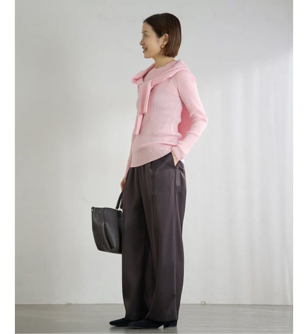 IENA「EXメリノリブ クルーネックプルオーバー」|ニット・セーター|