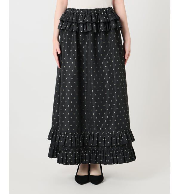 IENA LA BOUCLE「IENA LA BOUCLE JQタフタフリルスカート」|スカート|