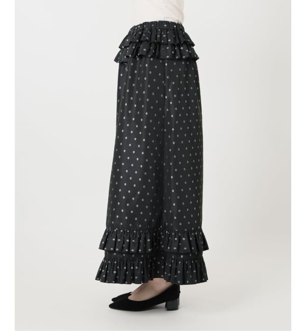 IENA LA BOUCLE「IENA LA BOUCLE JQタフタフリルスカート」|スカート|