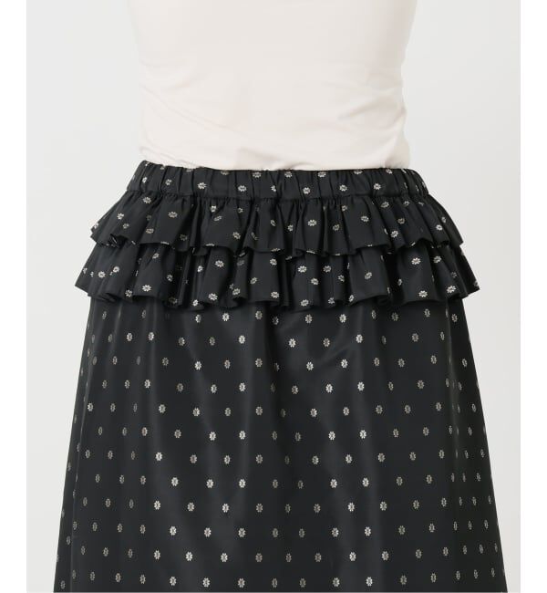 IENA LA BOUCLE「IENA LA BOUCLE JQタフタフリルスカート」|スカート|