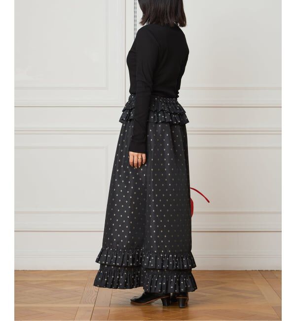 IENA LA BOUCLE「IENA LA BOUCLE JQタフタフリルスカート」|スカート|