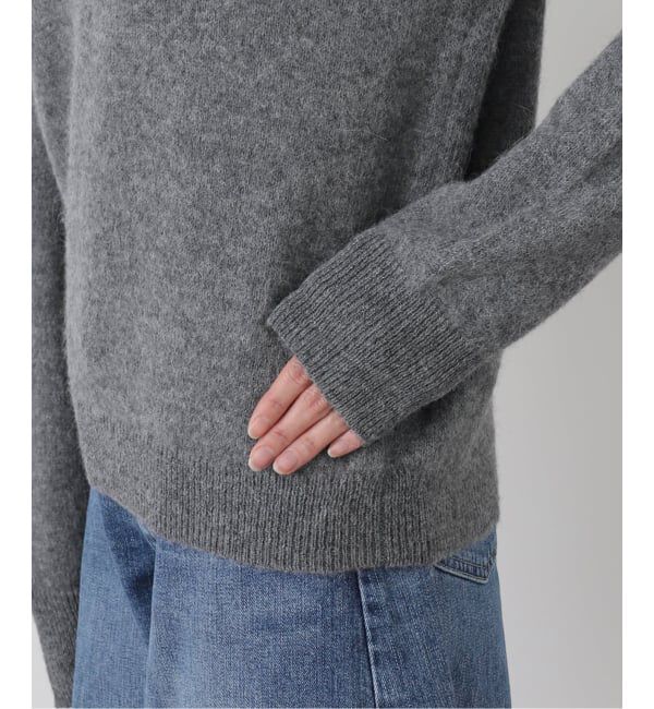 IENA「ブローチ付きベビーアルパカニット」|ニット・セーター|