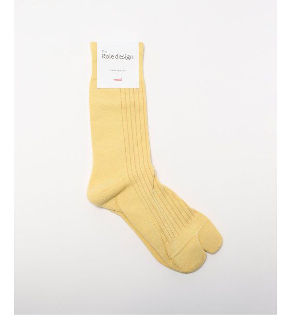 EDIFICE「THE ROLE DESIGN (ザ ロールデザイン) PLANE RIB SOCKS MENS RLD-666-239025」|ソックス|イエロー