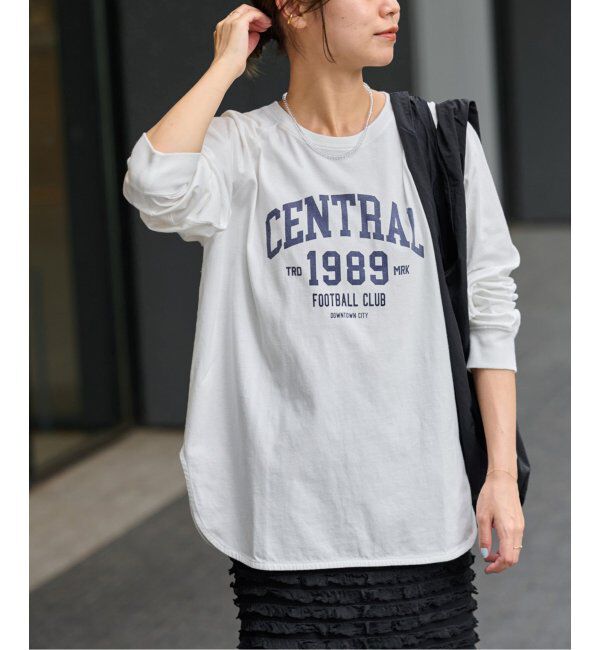 JOURNAL STANDARD relume「《追加》ラグランスリーブカレッジロングスリーブTEE」|Tシャツ・カットソー|ホワイト A