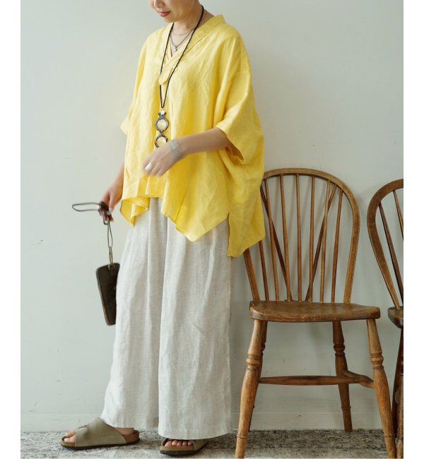 journal standard luxe「40リネンワッシャー Vスキッパーシャツ」|シャツ・ブラウス|