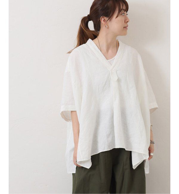 journal standard luxe「40リネンワッシャー Vスキッパーシャツ」|シャツ・ブラウス|