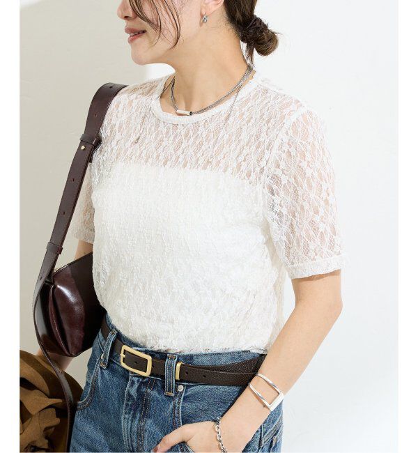 JOURNAL STANDARD「ストレッチレースTEE」|Tシャツ・カットソー|