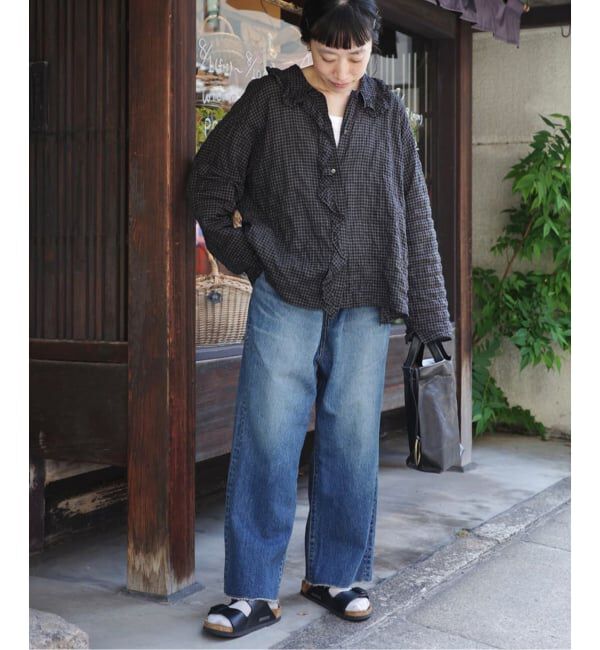 journal standard luxe「《追加》シャーリングローン フリルブラウス」|シャツ・ブラウス|