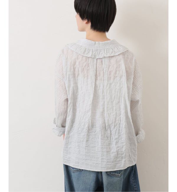 journal standard luxe「《追加》シャーリングローン フリルブラウス」|シャツ・ブラウス|