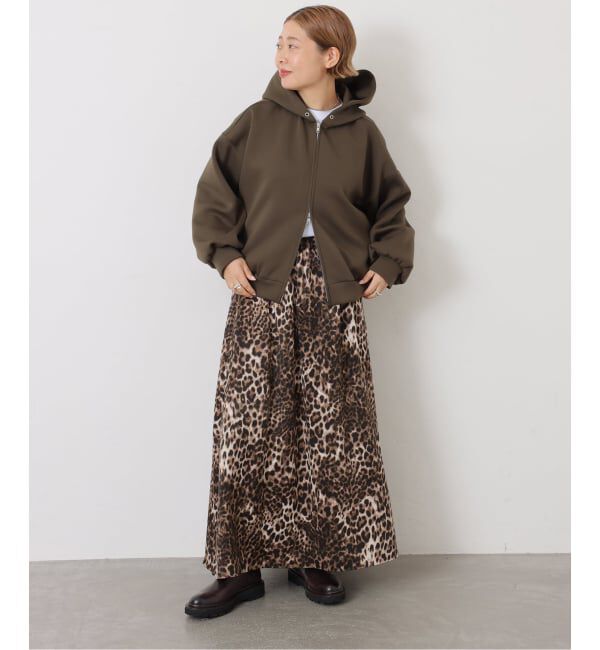 journal standard luxe「マットサテンレオパ マキシスカート」|スカート|