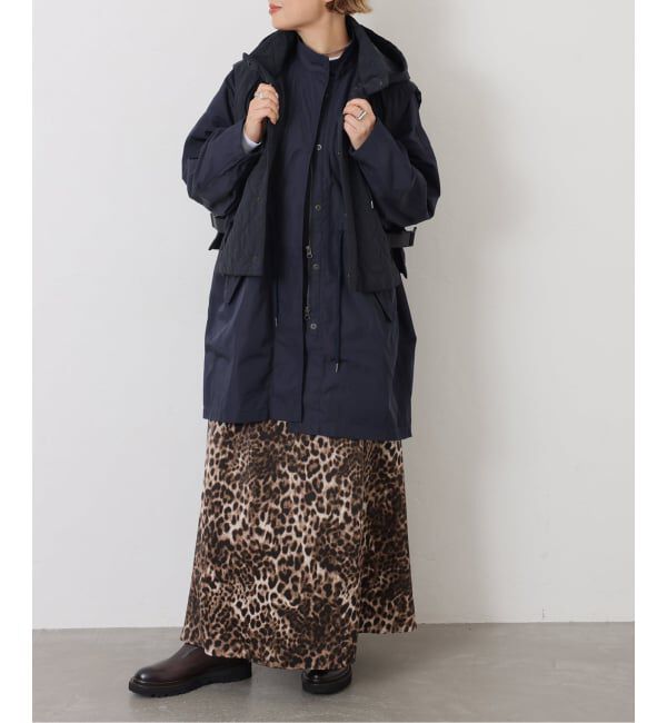 journal standard luxe「マットサテンレオパ マキシスカート」|スカート|