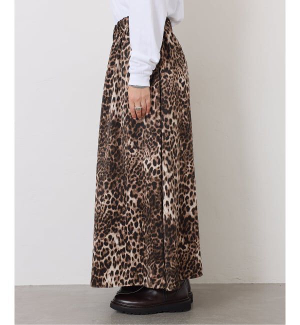 journal standard luxe「マットサテンレオパ マキシスカート」|スカート|
