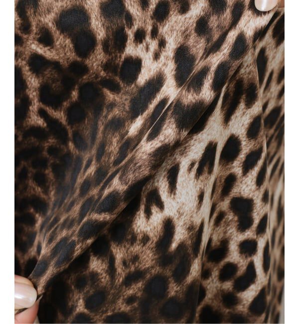 journal standard luxe「マットサテンレオパ マキシスカート」|スカート|