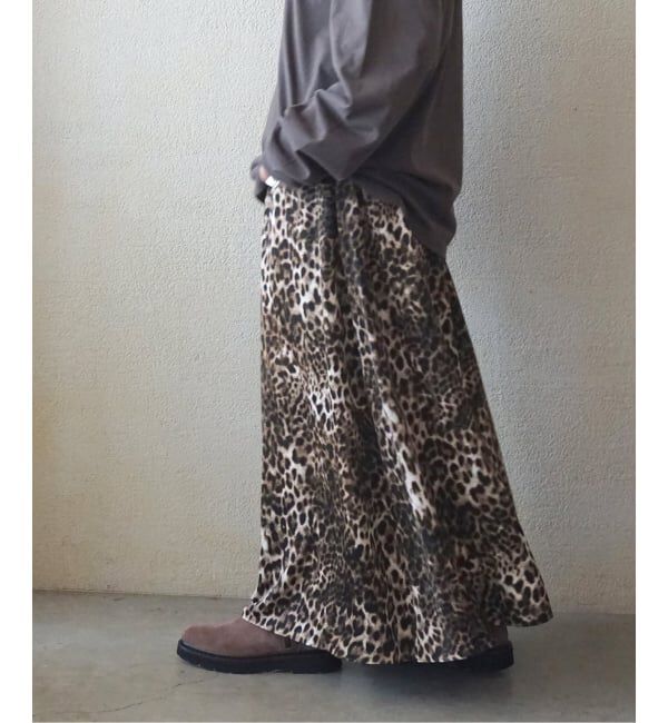 journal standard luxe「マットサテンレオパ マキシスカート」|スカート|