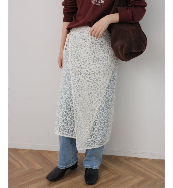 JOURNAL STANDARD relume「ラッセルレースラップスカート」|スカート|ナチュラル