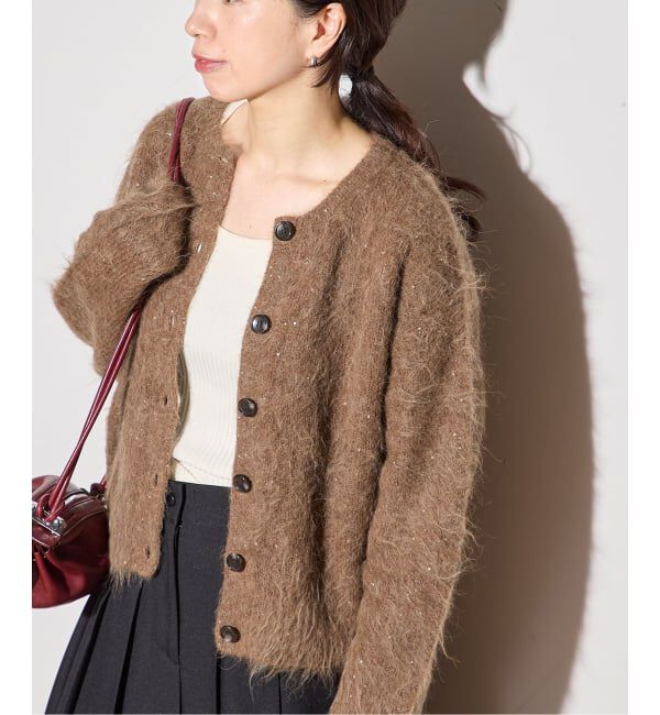 journal standard L'essage「アルパカMIXスパンコールカーディガン」|カーディガン|