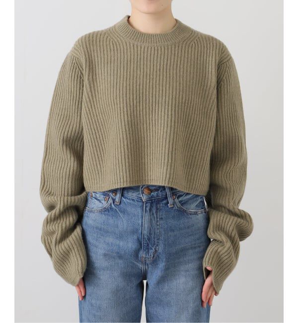 journal standard L'essage「【INSCRIRE /アンスクリア】Rib Short Length P/O：ニット」|ニット・セーター|ベージュ