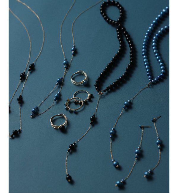 Lilas by Spick&Span「オニキス3mm5ピースラインリング K10」|リング|