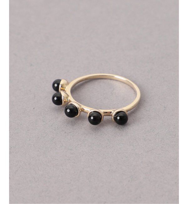 Lilas by Spick&Span「オニキス3mm5ピースラインリング K10」|リング|