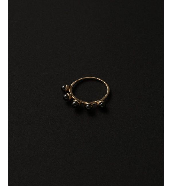 Lilas by Spick&Span「オニキス3mm5ピースラインリング K10」|リング|