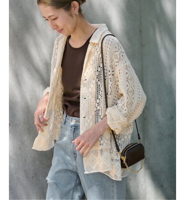 FRAMeWORK「≪追加≫アンティークレースオープンカラーシャツ」|シャツ・ブラウス|