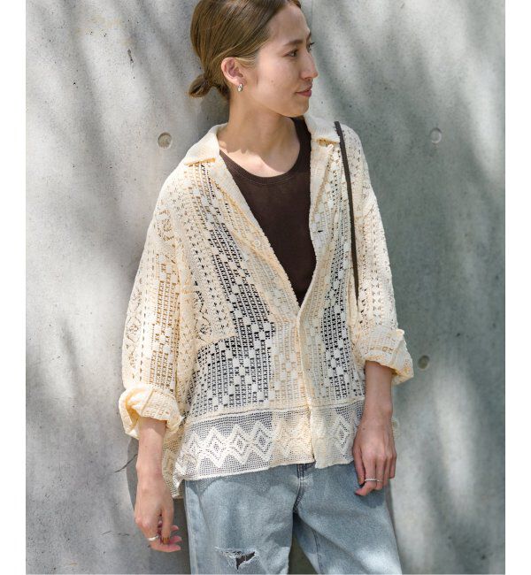 FRAMeWORK「≪追加≫アンティークレースオープンカラーシャツ」|シャツ・ブラウス|