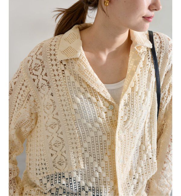 FRAMeWORK「≪追加≫アンティークレースオープンカラーシャツ」|シャツ・ブラウス|