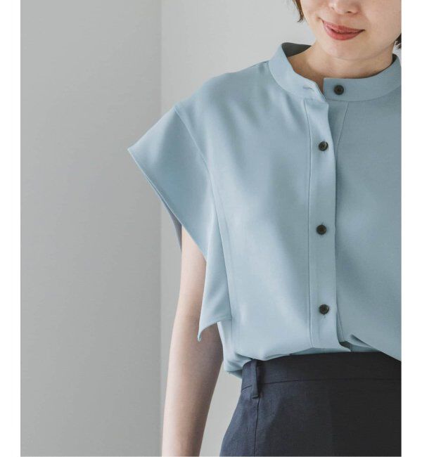 NOBLE「《WEB限定追加》スクエアースリーブフロントオープンブラウス」|シャツ・ブラウス|
