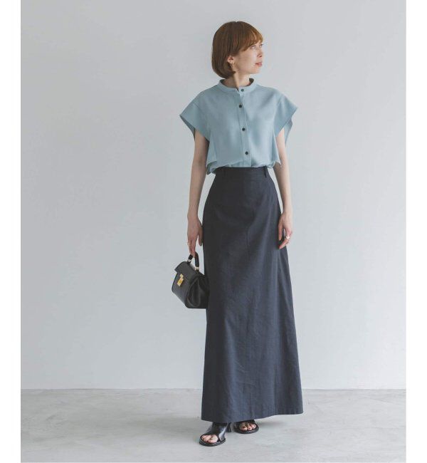 NOBLE「《WEB限定追加》スクエアースリーブフロントオープンブラウス」|シャツ・ブラウス|