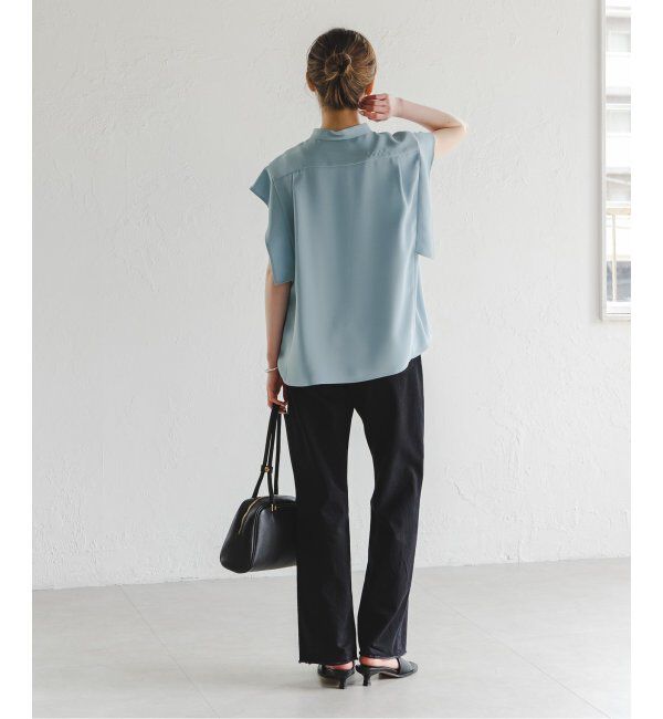 NOBLE「《WEB限定追加》スクエアースリーブフロントオープンブラウス」|シャツ・ブラウス|