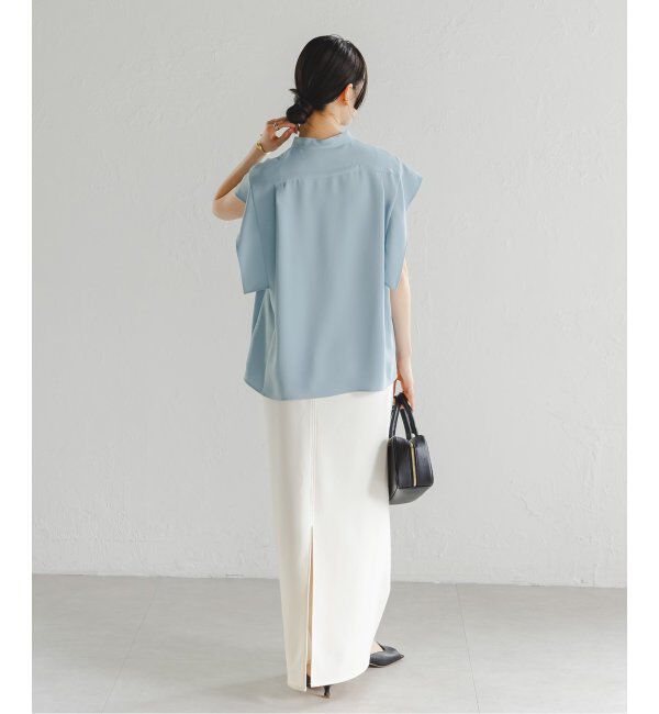 NOBLE「《WEB限定追加》スクエアースリーブフロントオープンブラウス」|シャツ・ブラウス|