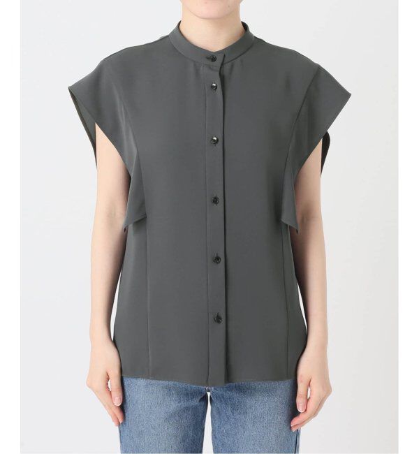 NOBLE「《WEB限定追加》スクエアースリーブフロントオープンブラウス」|シャツ・ブラウス|