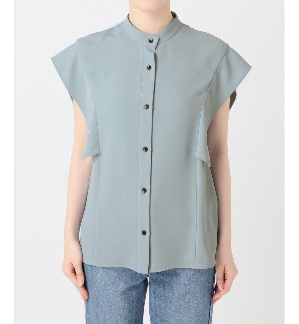 NOBLE「《WEB限定追加》スクエアースリーブフロントオープンブラウス」|シャツ・ブラウス|