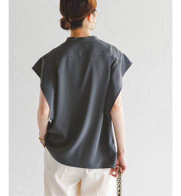 NOBLE「《WEB限定追加》スクエアースリーブフロントオープンブラウス」|シャツ・ブラウス|