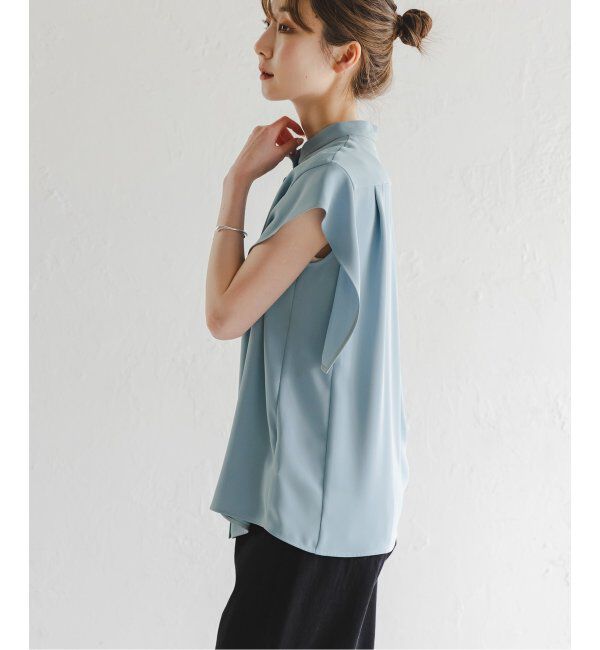 NOBLE「《WEB限定追加》スクエアースリーブフロントオープンブラウス」|シャツ・ブラウス|
