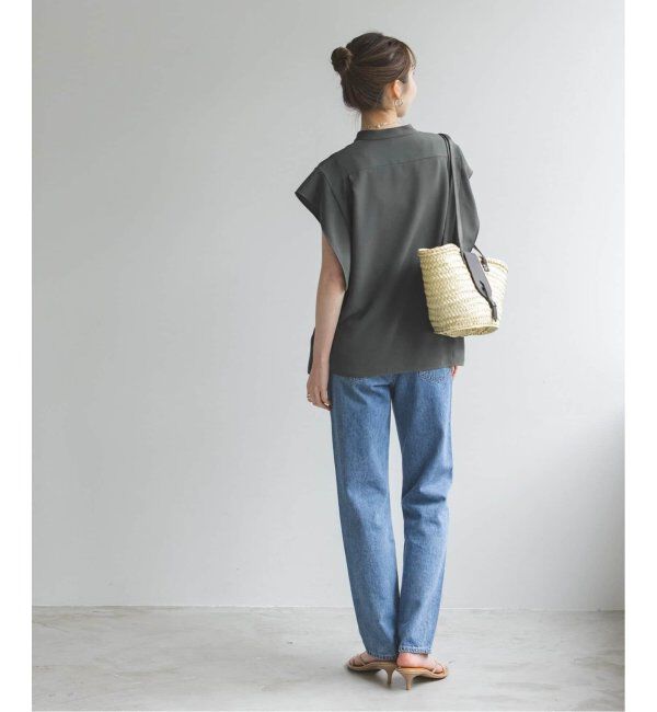 NOBLE「《WEB限定追加》スクエアースリーブフロントオープンブラウス」|シャツ・ブラウス|