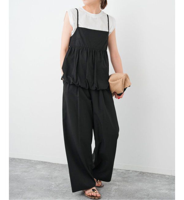 Spick and Span「ギャザーキャミソールセットパンツ」|スラックス|