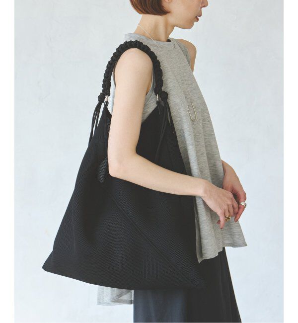 NOBLE「《WEB限定追加3》LE VERNIS/ルベルニ パラコードハンドルメッシュバック」|ハンドバッグ|ブラック