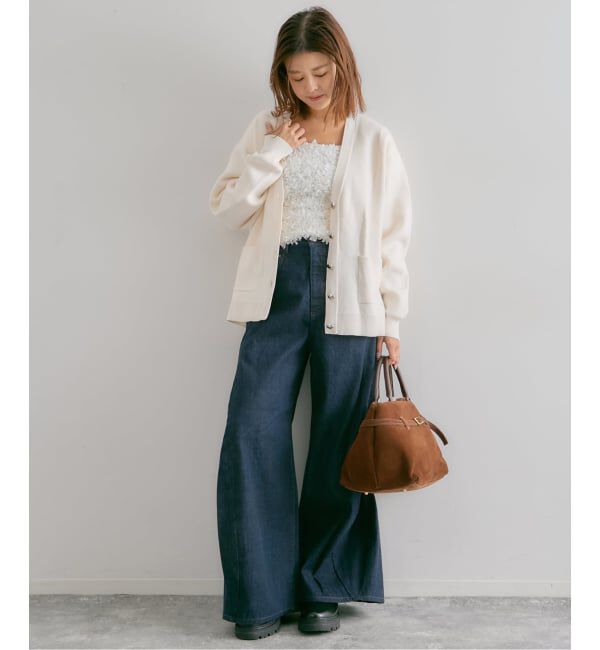 U by SPICK&SPAN「ハートボタンVカーディガン」|カーディガン|