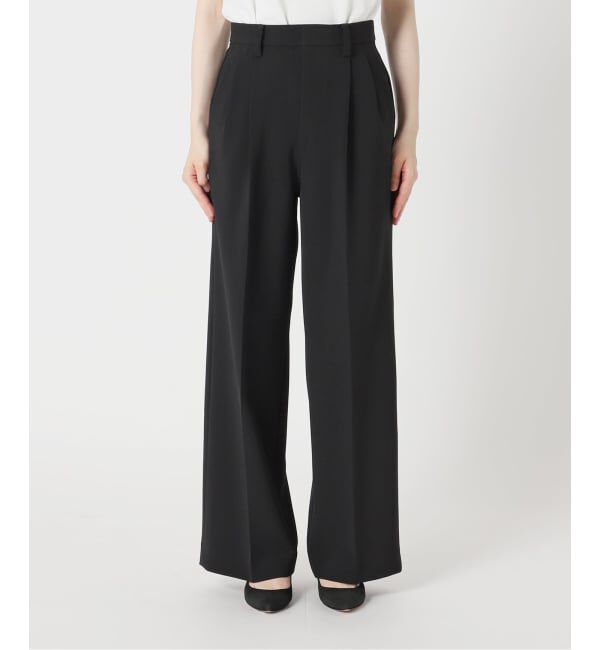 Spick and Span「《追加》ダブルクロスツータックパンツ」|スラックス|