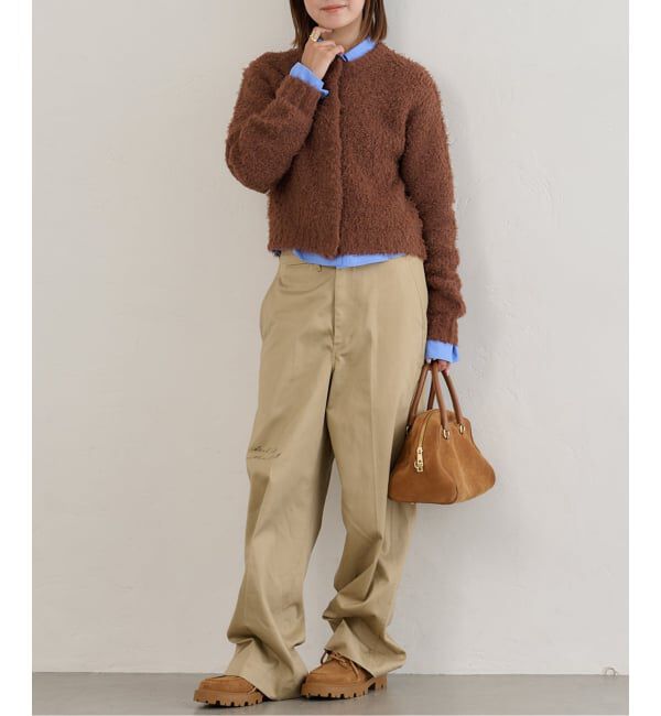 U by SPICK&SPAN「カーリーシャギー クルーカーディガン」|カーディガン|