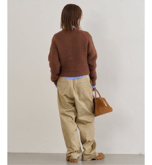 U by SPICK&SPAN「カーリーシャギー クルーカーディガン」|カーディガン|