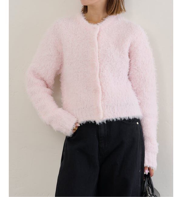 U by SPICK&SPAN「カーリーシャギー クルーカーディガン」|カーディガン|