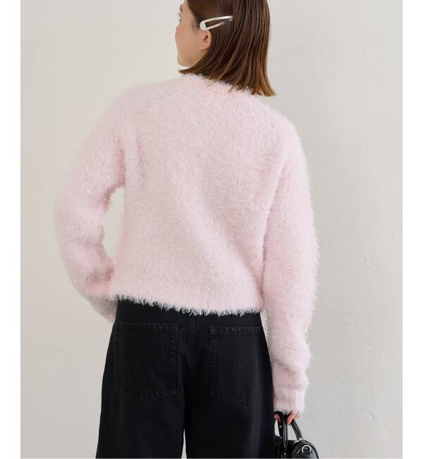 U by SPICK&SPAN「カーリーシャギー クルーカーディガン」|カーディガン|