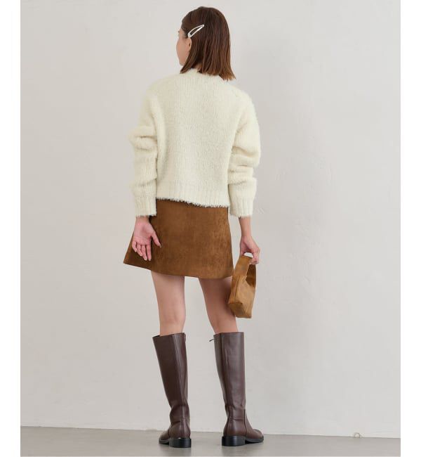 U by SPICK&SPAN「カーリーシャギー クルーカーディガン」|カーディガン|