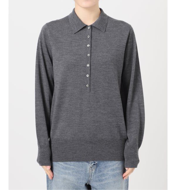 FRAMeWORK「イタリアヤーン basic ポロ衿プルオーバー」|ニット・セーター|